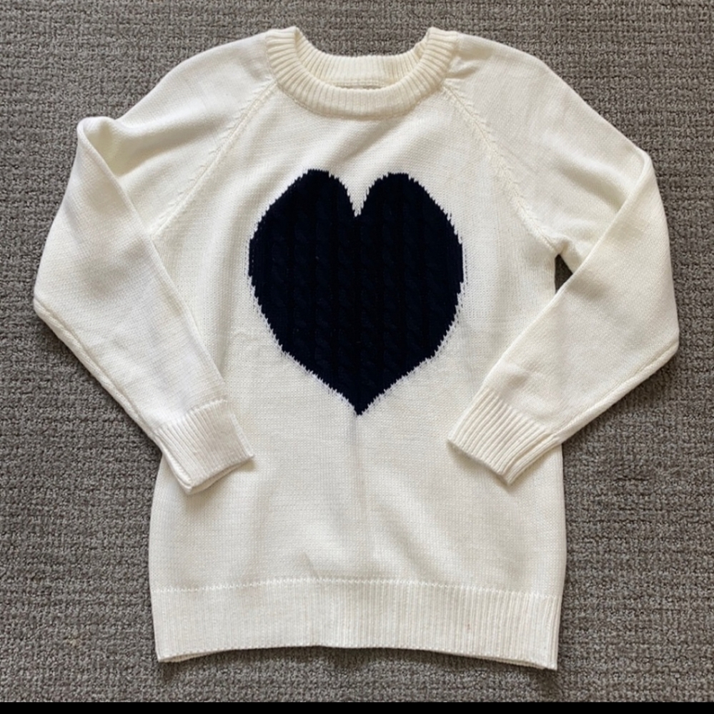 Cream heart sweater